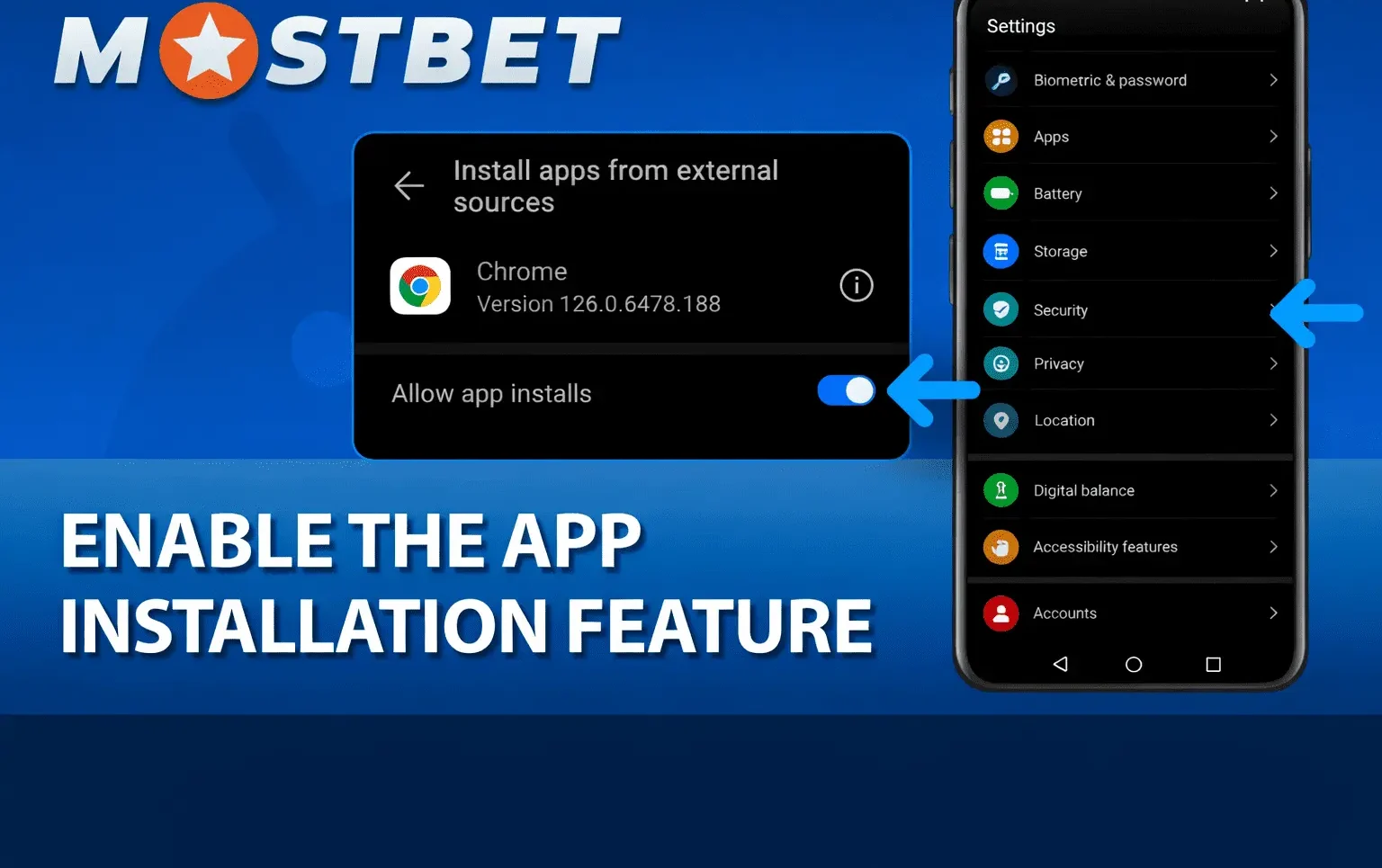 mostbet app download step 1