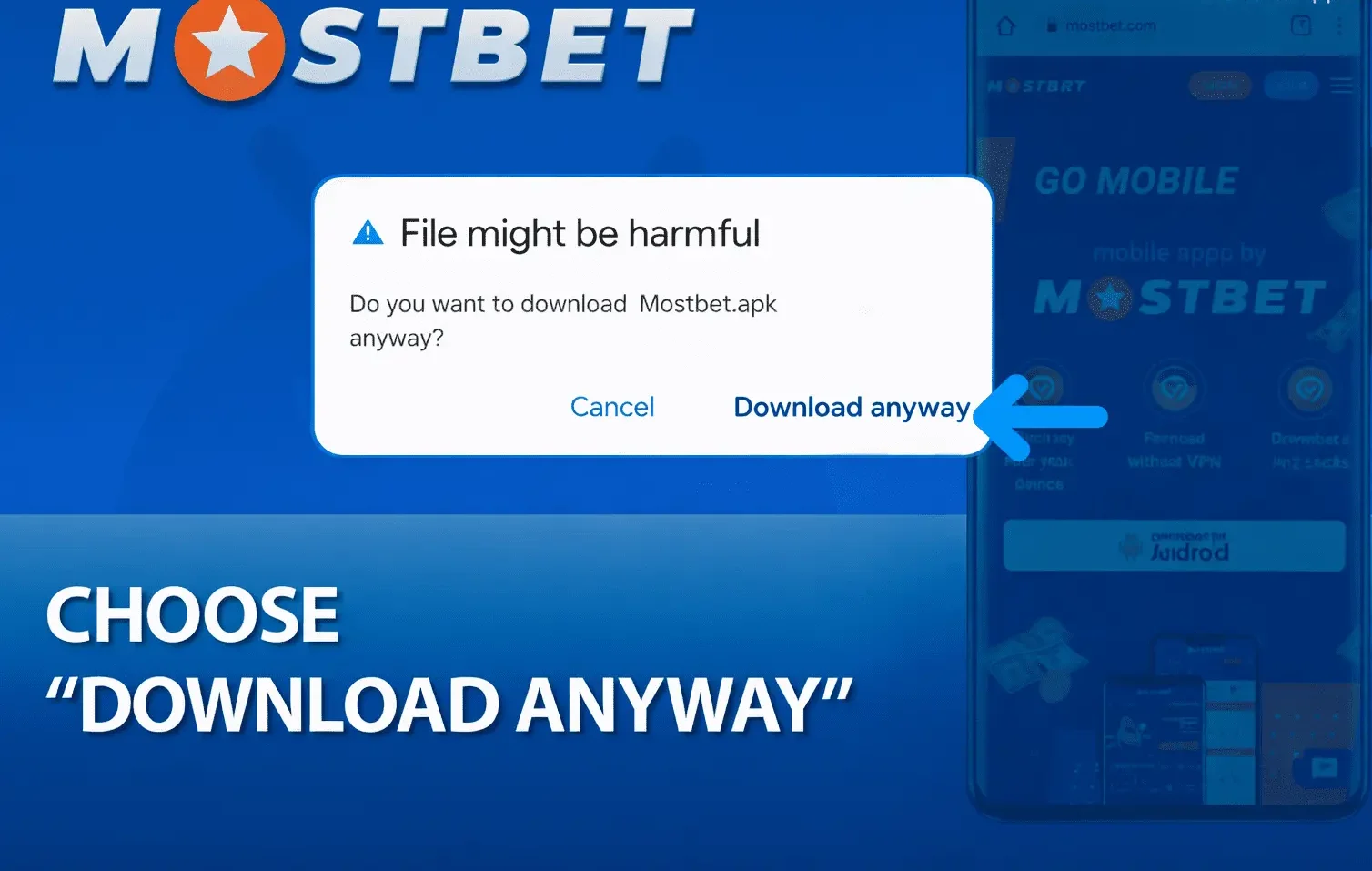 mostbet app download step 6