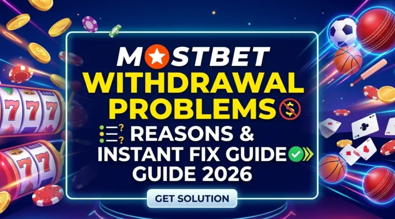 mostbet withdrawal problem